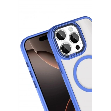 Mey İthalat®   iPhone 15 Pro Max Terea Magsafe Kapak - Mavi