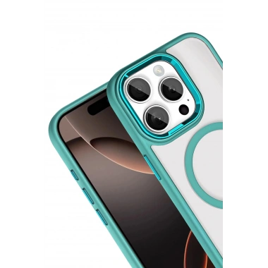 Mey İthalat®   iPhone 15 Pro Max Terea Magsafe Kapak - Yeşil