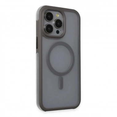 Mey İthalat®  iPhone 15 Pro Max Toras Airbag Magsafe Kapak - Titan Gri