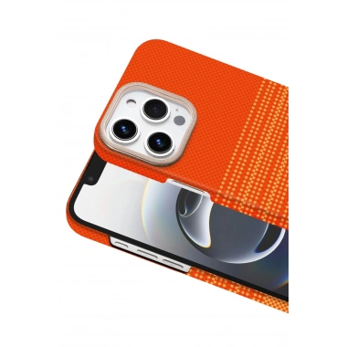 Mey İthalat®   iPhone 15 Pro Max Vega Magsafe Kapak - Turuncu
