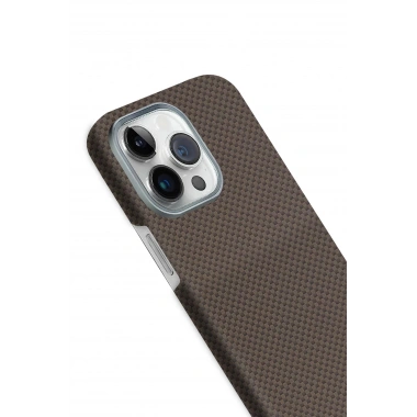 Mey İthalat®   iPhone 15 Pro Max Volt Magsafe Kapak - Kahverengi