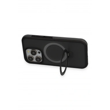 Mey İthalat® iPhone 15 Pro Max Zorda Airbag Magsafe Standlı Kapak - Lacivert