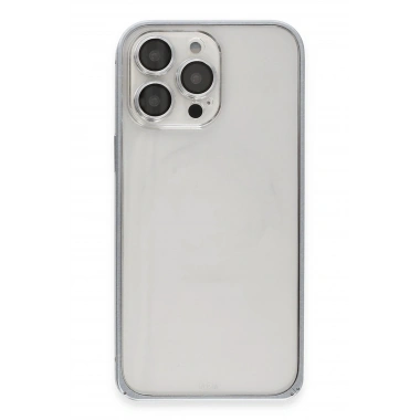 Mey İthalat® iPhone 15 Pro Metal Bumper Mat Kapak - Gri