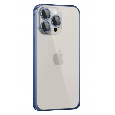 Mey İthalat®  iPhone 15 Pro Metal Bumper Mat Kapak - Lacivert