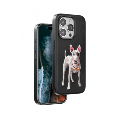 Mey İthalat®  iPhone 15 Pro Perma Desenli Kapak - Siyah