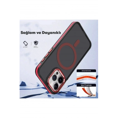 Mey İthalat® iPhone 15 Pro Winner Magsafe Kapak - Derin Mor