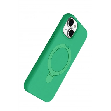 Mey İthalat®   iPhone 15 Regal Magsafe Standlı Kapak - Yeşil