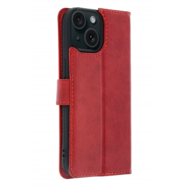 Mey İthalat®   iPhone 15 Trend S Plus Kapaklı Kılıf - Kırmızı