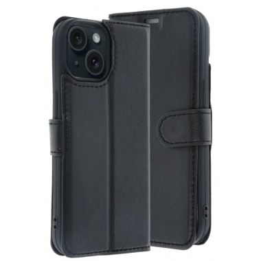 Mey İthalat®   iPhone 15 Trend S Plus Kapaklı Kılıf - Siyah
