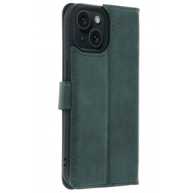 Mey İthalat®   iPhone 15 Trend S Plus Kapaklı Kılıf - Yeşil