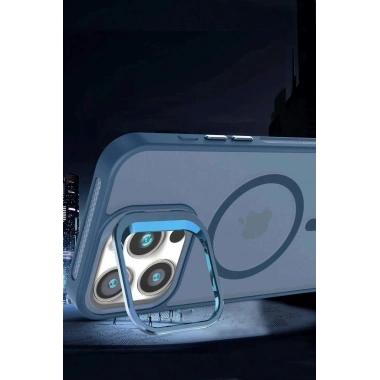 Mey İthalat®  iPhone 16 Flet Lens Magsafe Kapak - Siyah