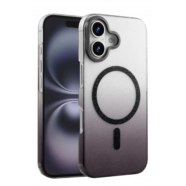 Mey İthalat®   iPhone 16 Glossy Magsafe Kapak - Siyah