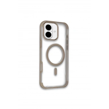 Mey İthalat®  iPhone 16 Hilton Magsafe Kapak - Gold