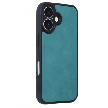 Mey İthalat®  iPhone 16 Kılıf Aras Deri Kapak - Açık Yeşil