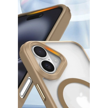 Mey İthalat®  iPhone 16 Kılıf Enka Magsafe Silikon Kılıf - Şeffaf