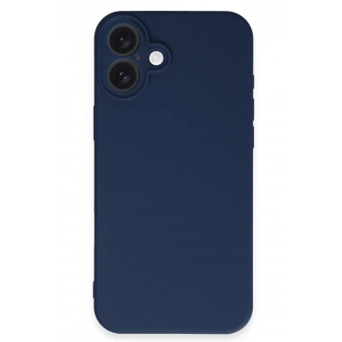 Mey İthalat®  iPhone 16 Kılıf First Silikon - Lacivert