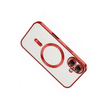 Mey İthalat®   iPhone 16 Kılıf Kross Magneticsafe Kapak - Kırmızı