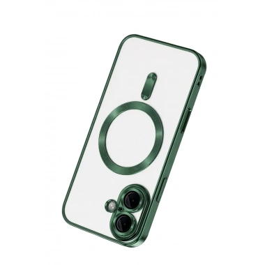 Mey İthalat®   iPhone 16 Kılıf Kross Magneticsafe Kapak - Koyu Yeşil