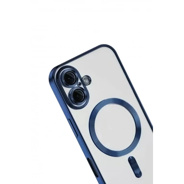 Mey İthalat®   iPhone 16 Kılıf Kross Magneticsafe Kapak - Lacivert