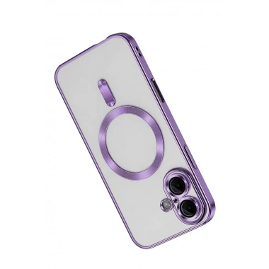 Mey İthalat®   iPhone 16 Kılıf Kross Magneticsafe Kapak - Mor
