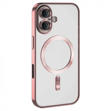 Mey İthalat®  iPhone 16 Kılıf Kross Magneticsafe Kapak - Pembe