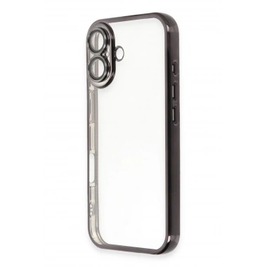 Mey İthalat®  iPhone 16 Kılıf  Lensli Silikon - Siyah