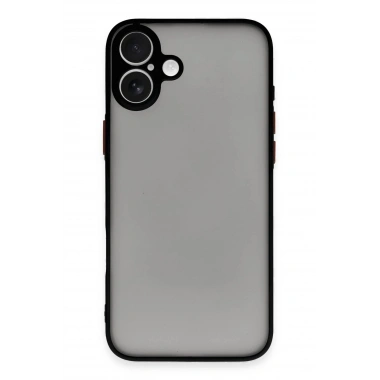 Mey İthalat®  iPhone 16 Kılıf Montreal Silikon Kapak - Siyah