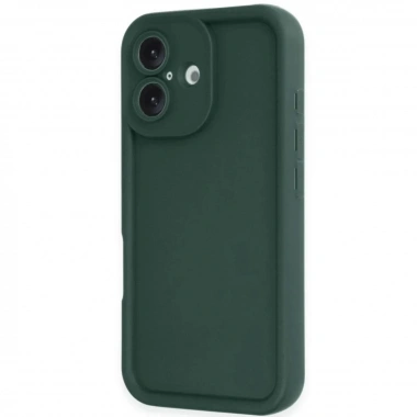 Mey İthalat®  iPhone 16 Kılıf Viera Silikon - Koyu Yeşil