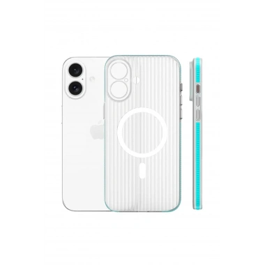 Mey İthalat®  iPhone 16 Line Magsafe Kapak - Mavi