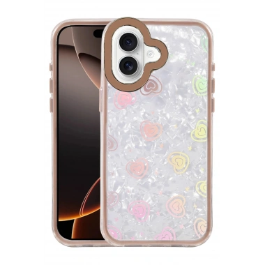 Mey İthalat® iPhone 16 Lumi Desenli Kapak - Çöl Titanyum