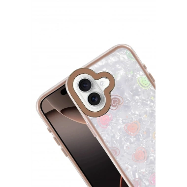 Mey İthalat® iPhone 16 Lumi Desenli Kapak - Çöl Titanyum