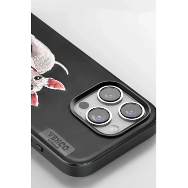 Mey İthalat®  iPhone 16 Perma Desenli Kapak - Lacivert
