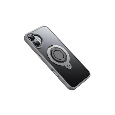 Mey İthalat®  iPhone 16 Plus Avatar 360 Dönen Magsafe Kapak - Titan Gri