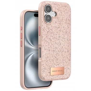 Mey İthalat® iPhone 16 Plus Bright Simli Kapak - Pembe