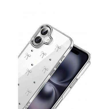 Mey İthalat®   iPhone 16 Plus Fiyonk Desenli Kapak - Desen 5