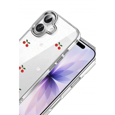 Mey İthalat®   iPhone 16 Plus Fiyonk Desenli Kapak - Desen 9