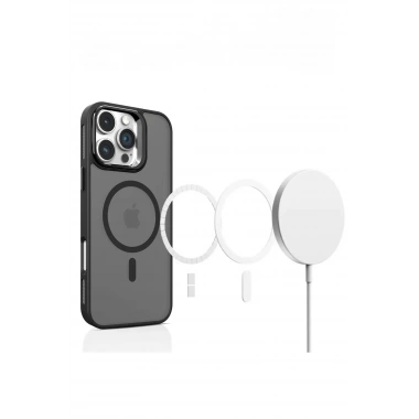 Mey İthalat®  iPhone 16 Plus Flet Lens Magsafe Kapak - Derin Mor