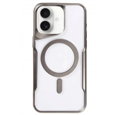 Mey İthalat®  iPhone 16 Plus Kılıf Boyi Magsafe Silikon Kapak - Titan Gri