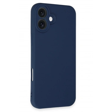 Mey İthalat®  iPhone 16 Plus Kılıf First Silikon - Lacivert