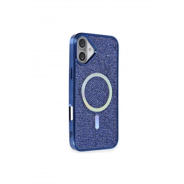 Mey İthalat®  iPhone 16 Plus Kılıf Helen Magsafe Kapak - Lacivert