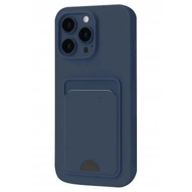 Mey İthalat®  iPhone 16 Plus Kılıf Kelvin Kartvizitli Silikon - Lacivert