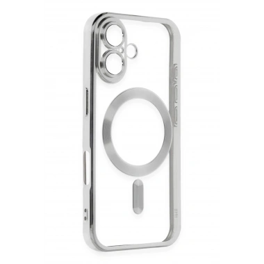 Mey İthalat®  iPhone 16 Plus Kılıf Kross Magneticsafe Kapak - Gümüş