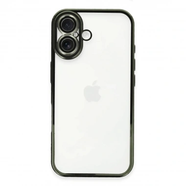 Mey İthalat®  iPhone 16 Plus Kılıf  Lensli Silikon - Yeşil