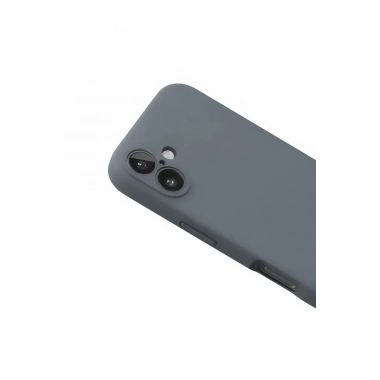 Mey İthalat® iPhone 16 Plus Kılıf Nano içi Kadife Silikon - Gri