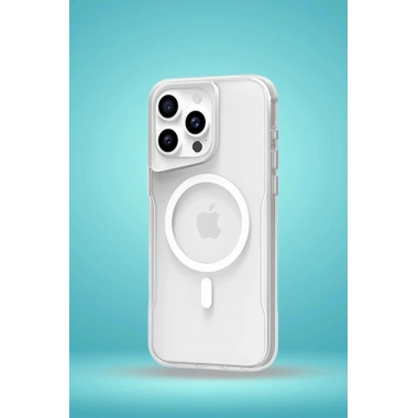 Mey İthalat® iPhone 16 Plus Kılıf PC Poso Magsafe Kapak - Şeffaf