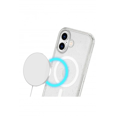 Mey İthalat® iPhone 16 Plus Kılıf Star Magsafe Kapak - Turuncu