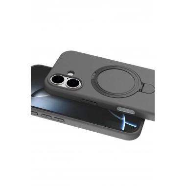 Mey İthalat®   iPhone 16 Plus Regal Magsafe Standlı Kapak - Titan Gri
