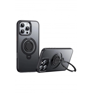 Mey İthalat®  iPhone 16 Pro Avatar 360 Dönen Magsafe Kapak - Siyah