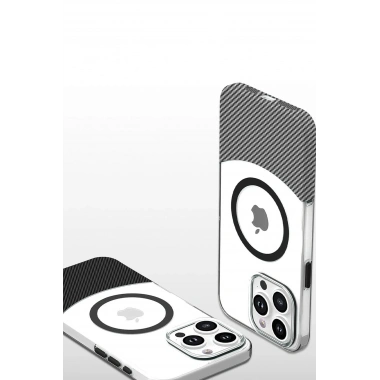 Mey İthalat®  iPhone 16 Pro Carbon Puzzle Magsafe Kapak - Desert