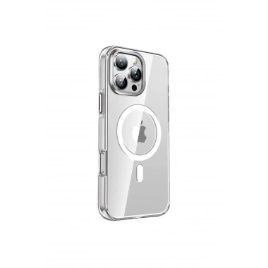 Mey İthalat®  iPhone 16 Pro Crystal Magsafe Kapak - Şeffaf